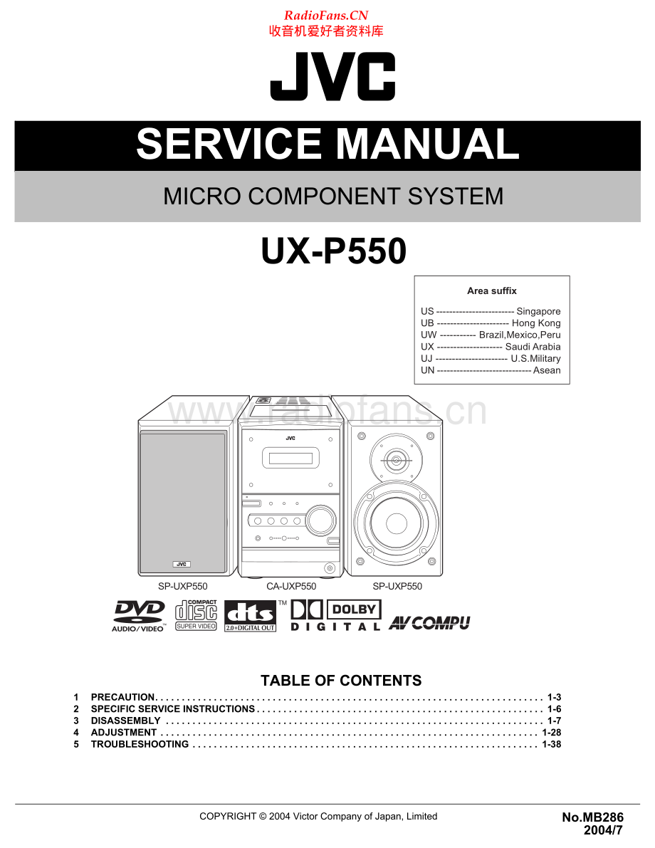 JVC-UXP550-cs-sm 维修电路原理图.pdf_第1页