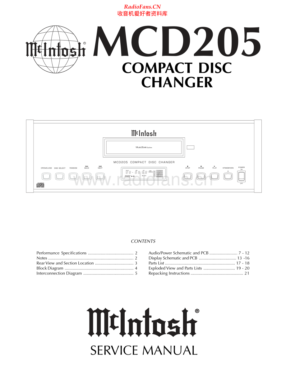 McIntosh-MCD205-cd-sm 维修电路原理图.pdf_第1页