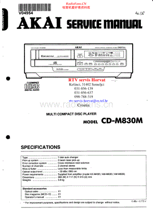 Akai-CDM830M-cd-sm维修电路原理图.pdf