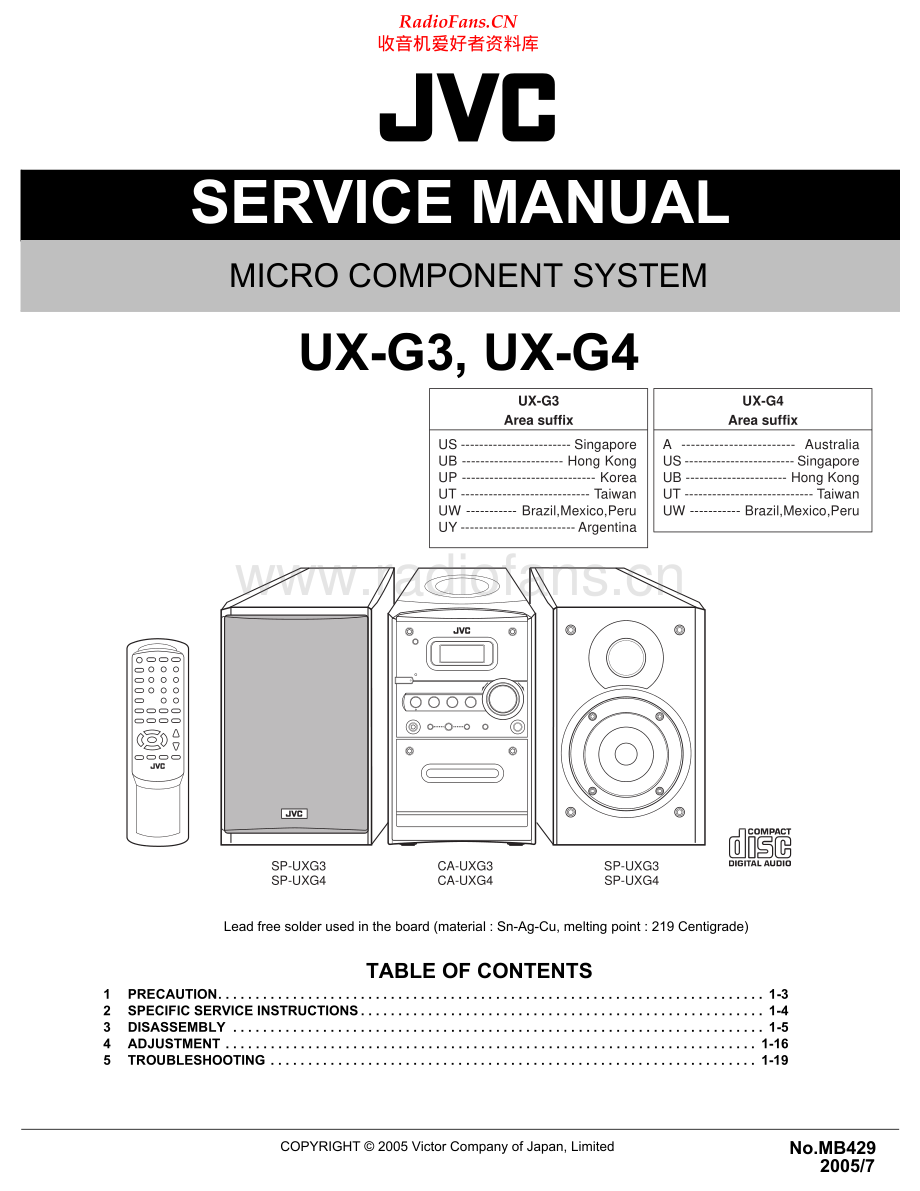JVC-UXG4-cs-sm 维修电路原理图.pdf_第1页