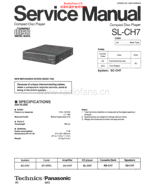 Technics-SLCH7-cd-sm 维修电路原理图.pdf