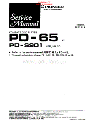Pioneer-PD65-cd-sm 维修电路原理图.pdf