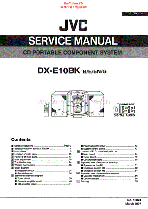 JVC-DXE10BK-cs-sm 维修电路原理图.pdf