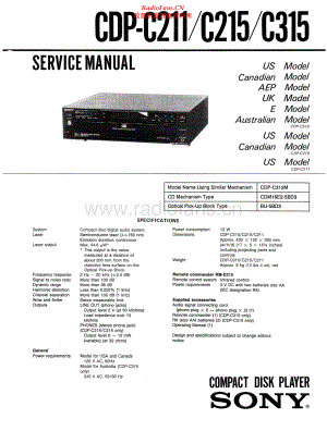Sony-CDPC215-cd-sm 维修电路原理图.pdf