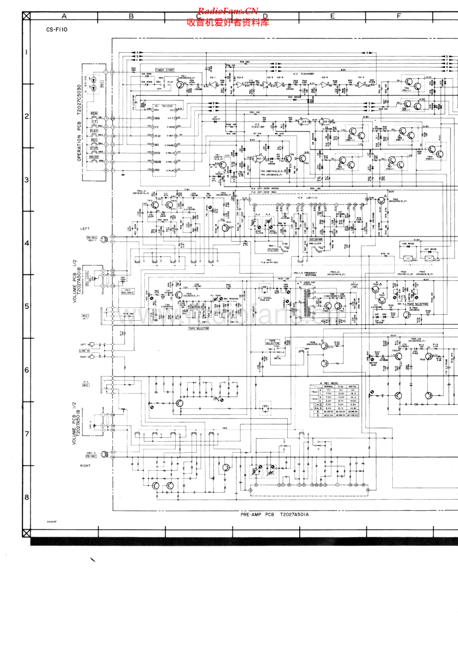 Akai-CSF110-tape-sch维修电路原理图.pdf_第1页