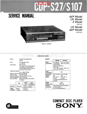 Sony-CDPS107-cd-sm 维修电路原理图.pdf