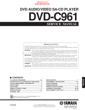 Yamaha-DVDC961-dvd-sm 维修电路原理图.pdf