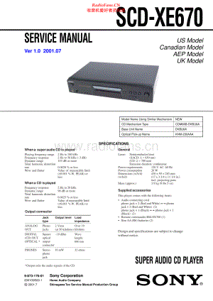Sony-SCDXE670-sacd-sm 维修电路原理图.pdf