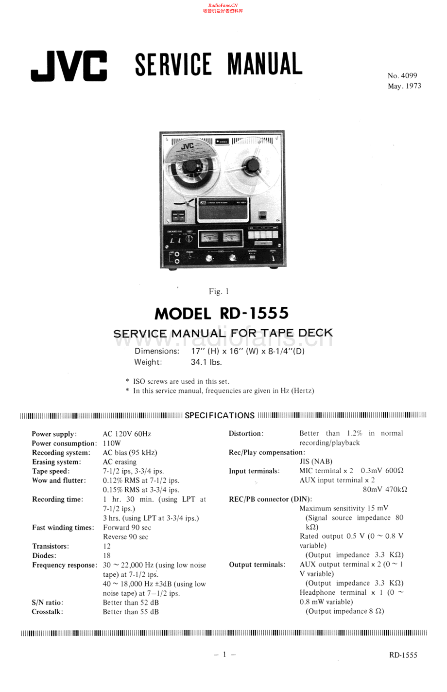 JVC-RD1555-tape-sm 维修电路原理图.pdf_第1页
