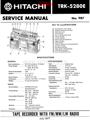 Hitachi-TRK5280E-pr-sm 维修电路原理图.pdf