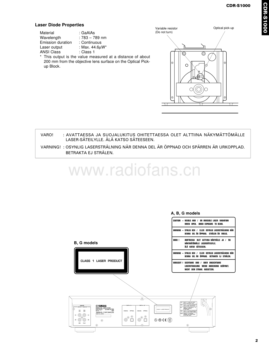 Yamaha-CDRS1000-cd-sm 维修电路原理图.pdf_第3页