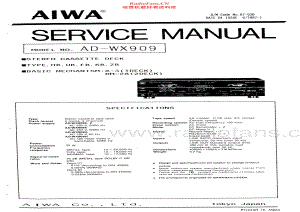 Aiwa-ADWX909-tape-sm维修电路原理图.pdf