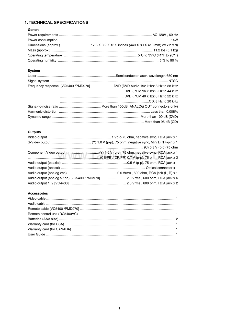 Marantz-VC5400-cd-sm 维修电路原理图.pdf_第3页