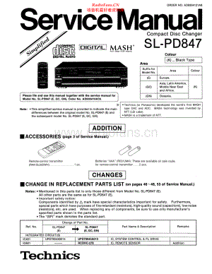 Technics-SLPD847-cd-ssm 维修电路原理图.pdf