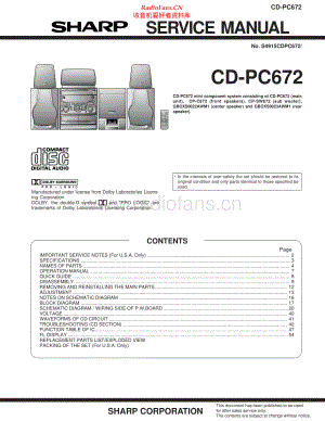 Sharp-CDPC672-cs-sm 维修电路原理图.pdf