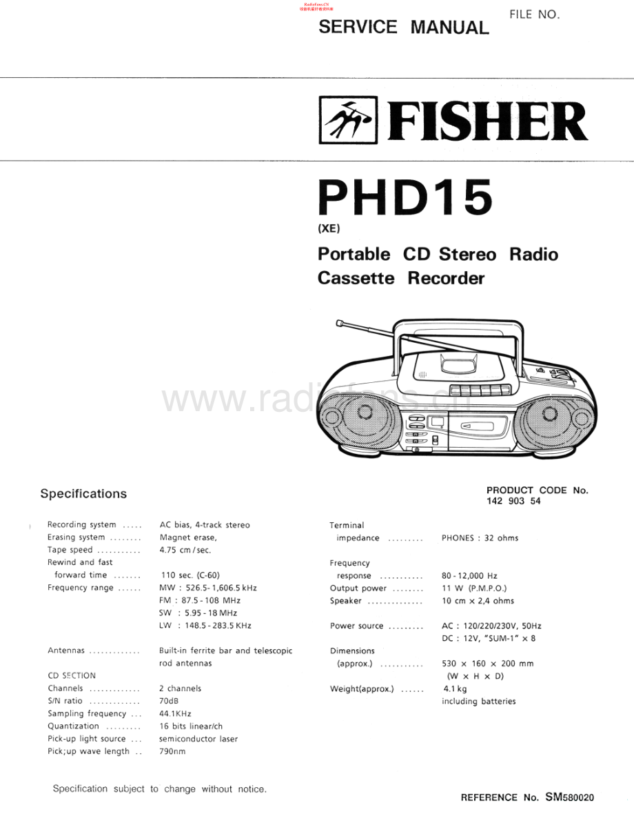 Fisher-PHD15-tape-sch维修电路原理图.pdf_第1页