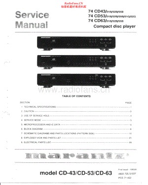 Marantz-CD63-cd-sm 维修电路原理图.pdf