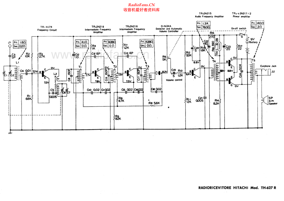 Hitachi-TH627R-pr-sch 维修电路原理图.pdf_第1页