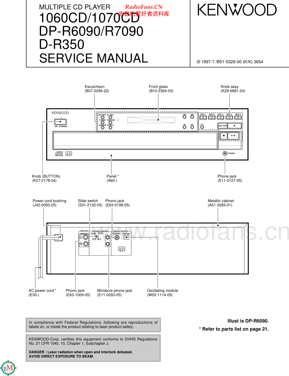 Kenwood-DPR6090-cd-sm 维修电路原理图.pdf_第1页