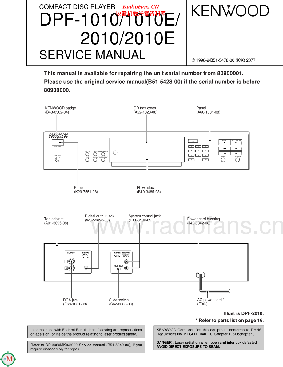 Kenwood-DPF2010-cd-sm 维修电路原理图.pdf_第1页