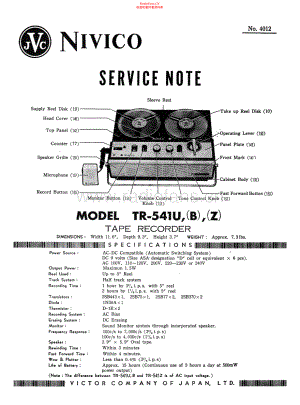 JVC-TR541U-tape-sm 维修电路原理图.pdf