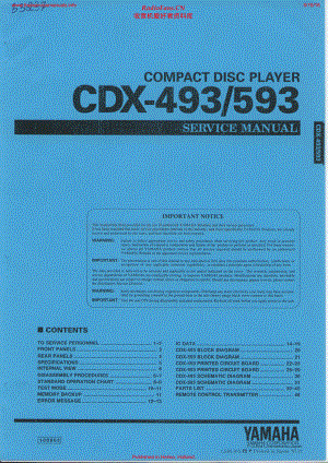 Yamaha-CDX593-cd-sm 维修电路原理图.pdf