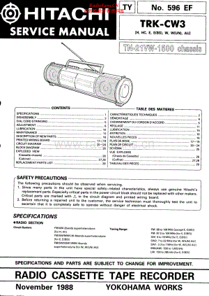 Hitachi-TRKCW3-pr-sm 维修电路原理图.pdf