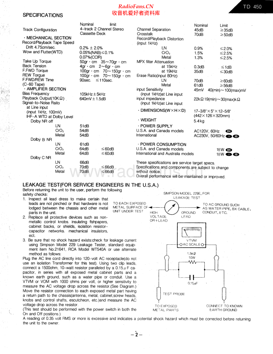 HarmanKardon-TD450-tape-sm维修电路原理图.pdf_第2页