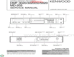Kenwood-MD203-md-sm 维修电路原理图.pdf