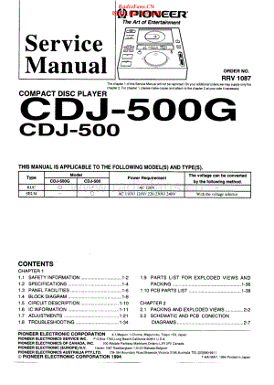 Pioneer-CDJ500G-cd-sm 维修电路原理图.pdf