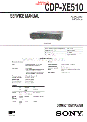 Sony-CDPXE510-cd-sm 维修电路原理图.pdf