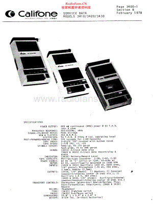 Califone-3410-tape-sm维修电路原理图.pdf