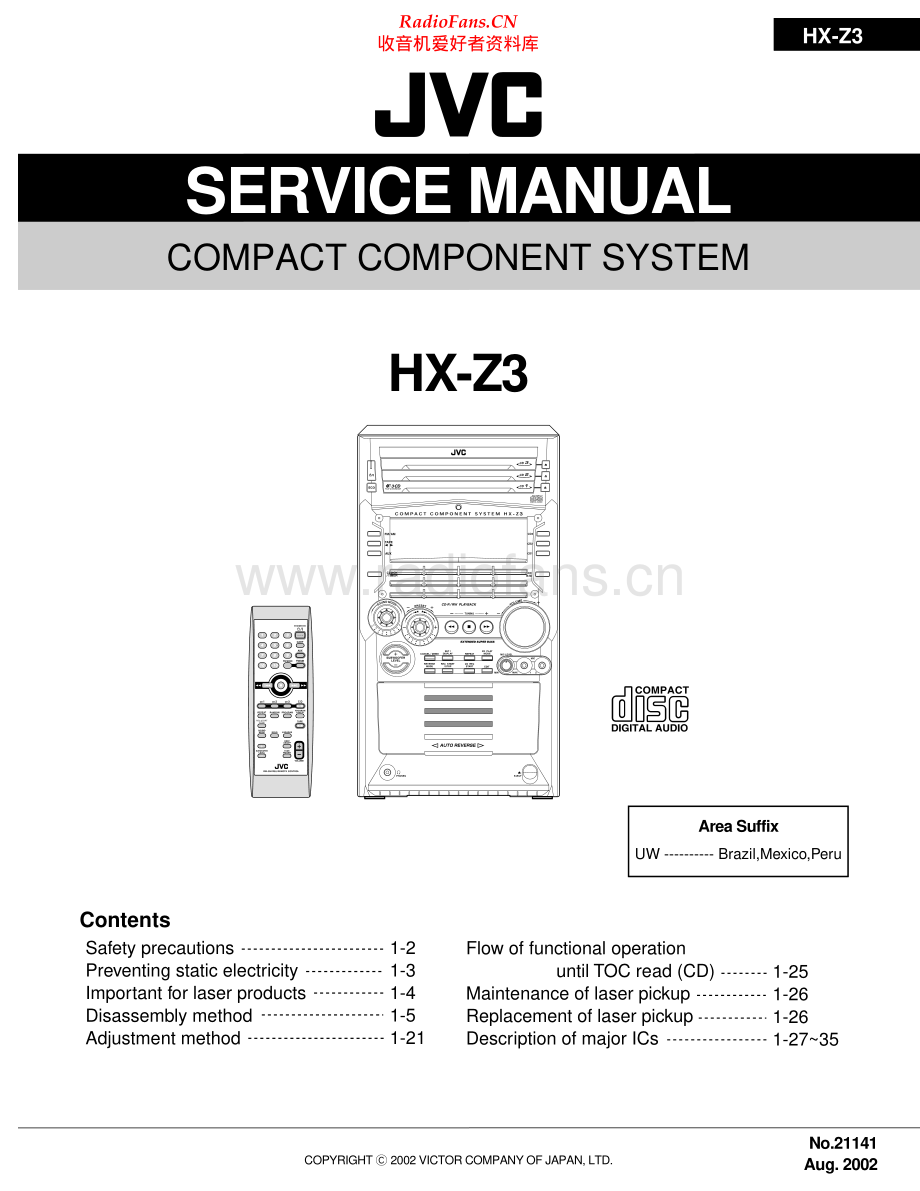 JVC-HXZ3-cs-sm 维修电路原理图.pdf_第1页