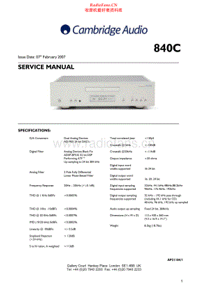 Cambridge-840C-cd-sm维修电路原理图.pdf