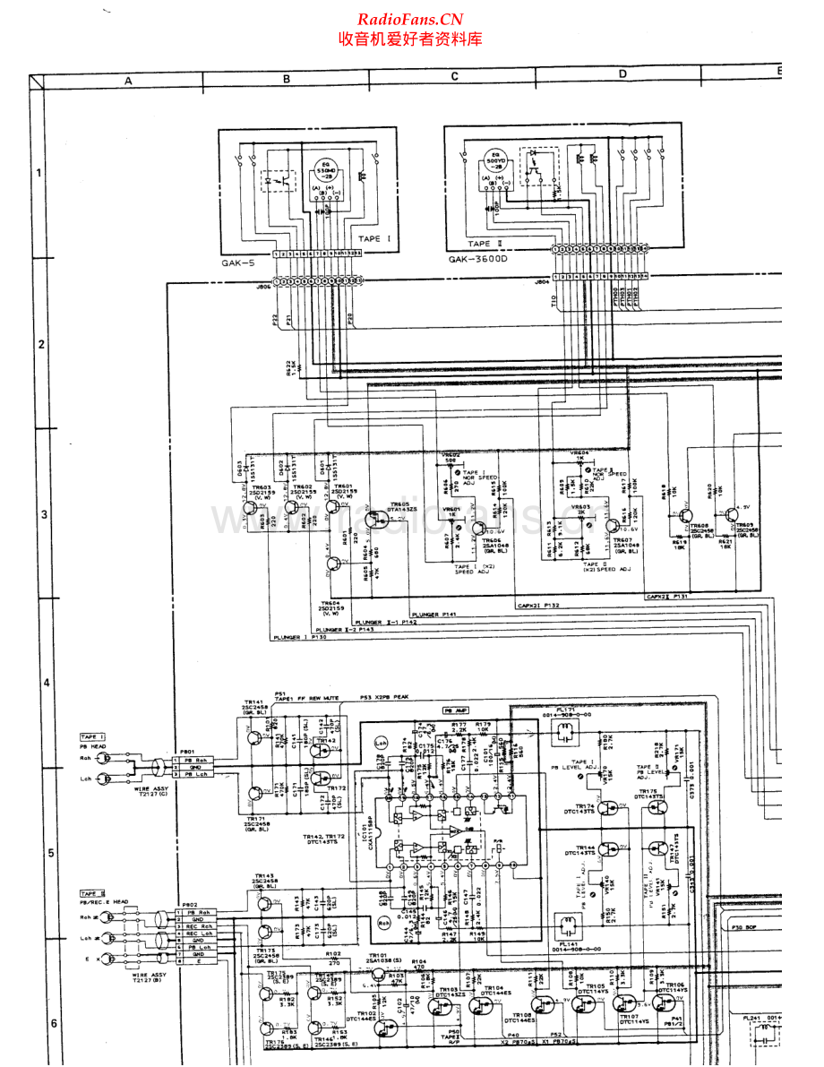 Akai-HXM630W-tape-sch维修电路原理图.pdf_第1页