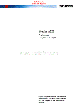 Revox-A727-cd-sm 维修电路原理图.pdf
