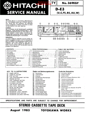 Hitachi-DE3-tape-sm 维修电路原理图.pdf