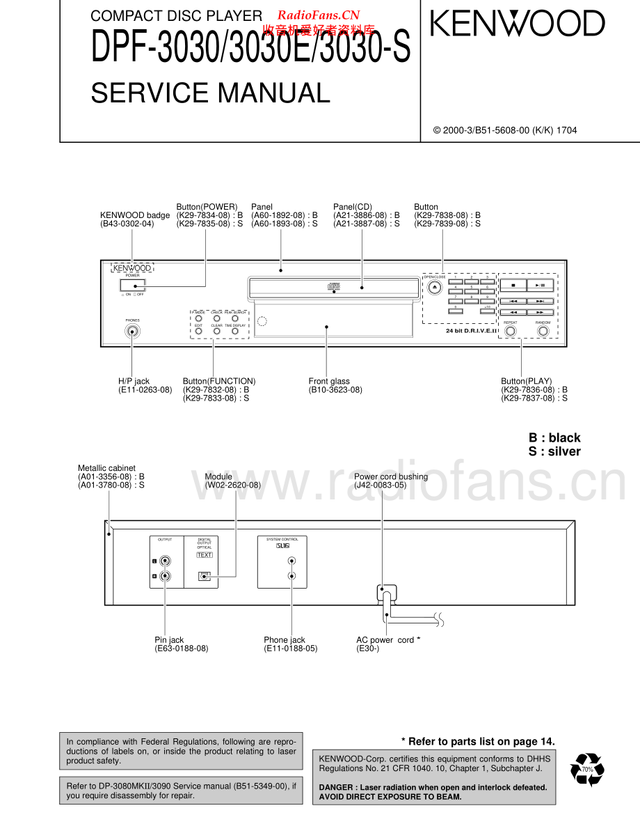 Kenwood-DPF3030-cd-sm 维修电路原理图.pdf_第1页