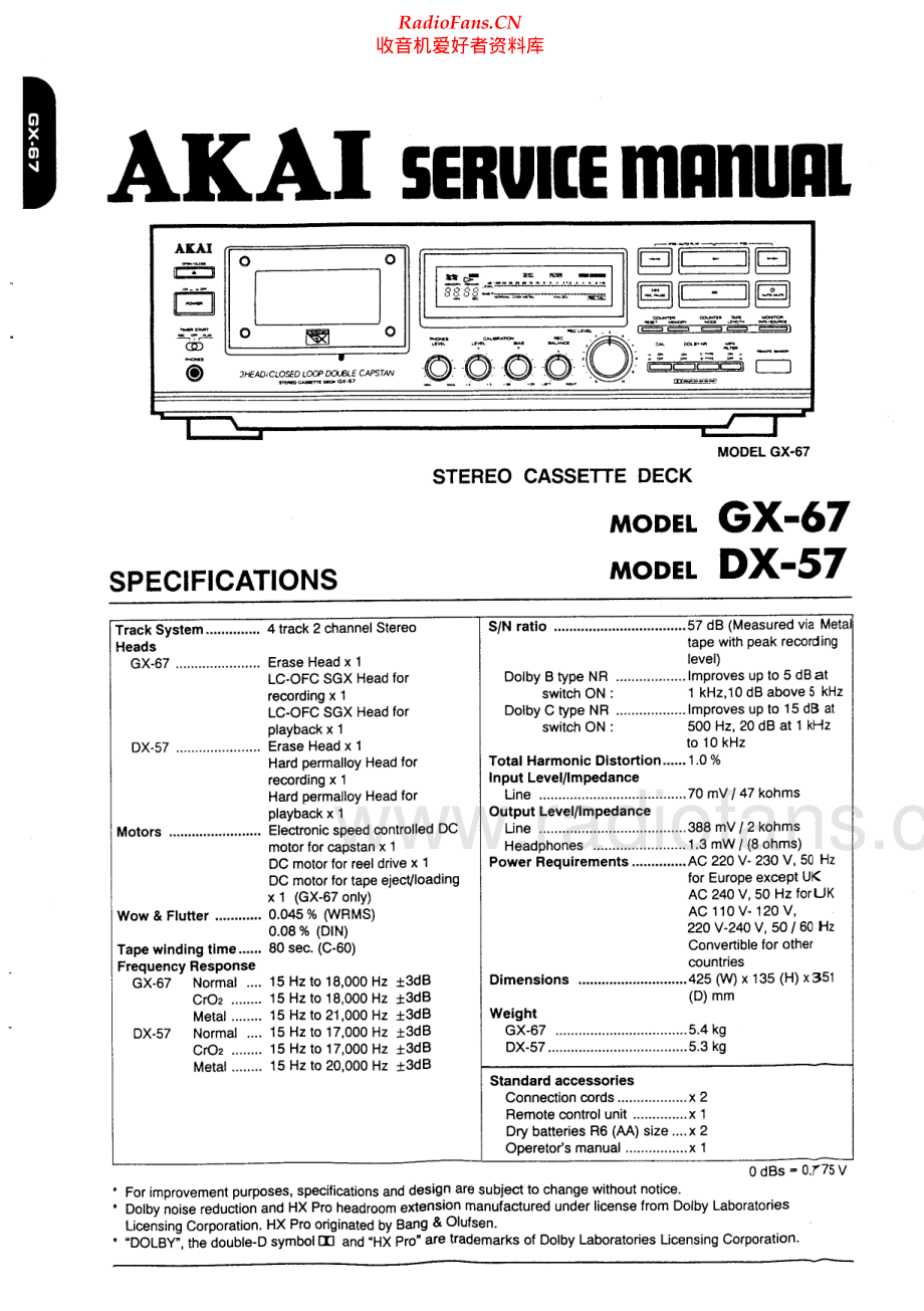 Akai-GX67-tape-sm维修电路原理图.pdf_第1页