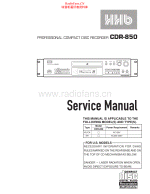 HHB-CDR850-cdr-sm 维修电路原理图.pdf