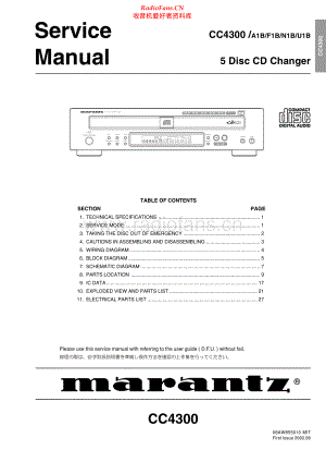 Marantz-CC4300-cd-sm 维修电路原理图.pdf