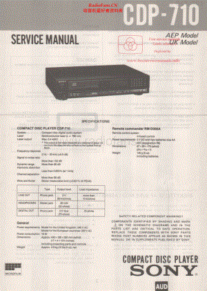 Sony-CDP710-cd-sm 维修电路原理图.pdf