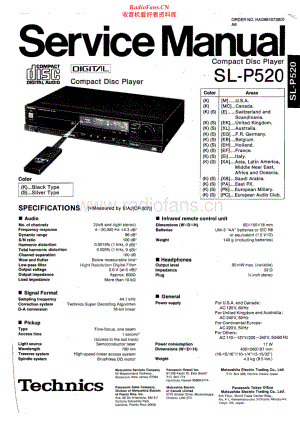 Technics-SLP520-cd-sm 维修电路原理图.pdf