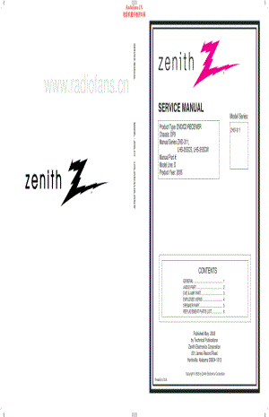 Zenith-ZHD311-cd-sm 维修电路原理图.pdf