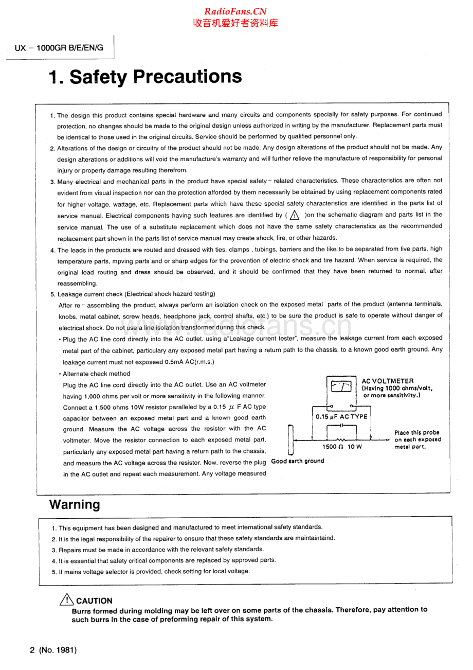 JVC-UX1000GR-cs-sm 维修电路原理图.pdf_第2页