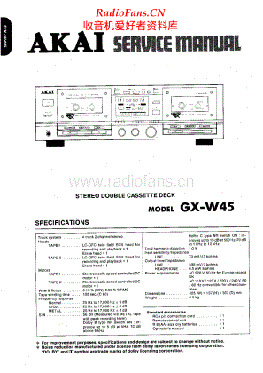 Akai-GXW45-tape-sm维修电路原理图.pdf