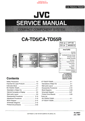 JVC-CATD5-cs-sm 维修电路原理图.pdf