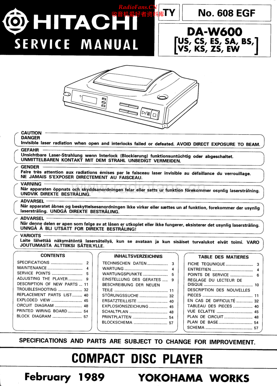 Hitachi-DAW600-cd-sm 维修电路原理图.pdf_第1页
