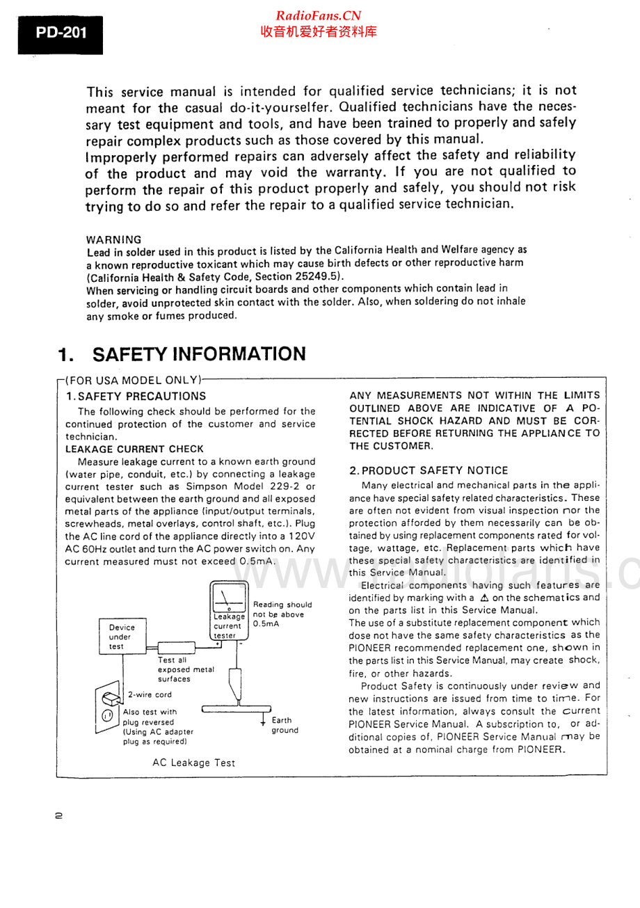 Pioneer-PD201-cd-sm 维修电路原理图.pdf_第2页