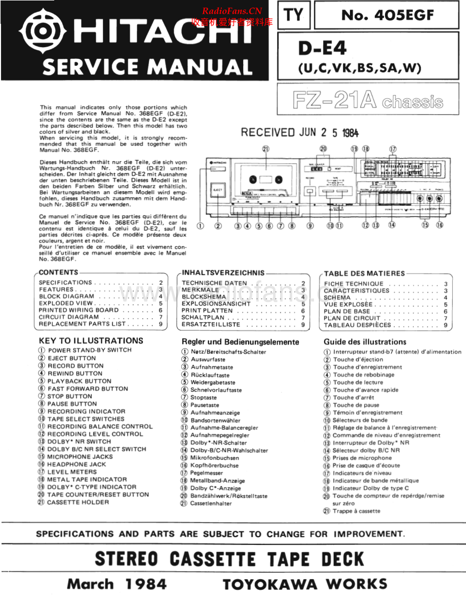 Hitachi-DE4-tape-sm 维修电路原理图.pdf_第1页